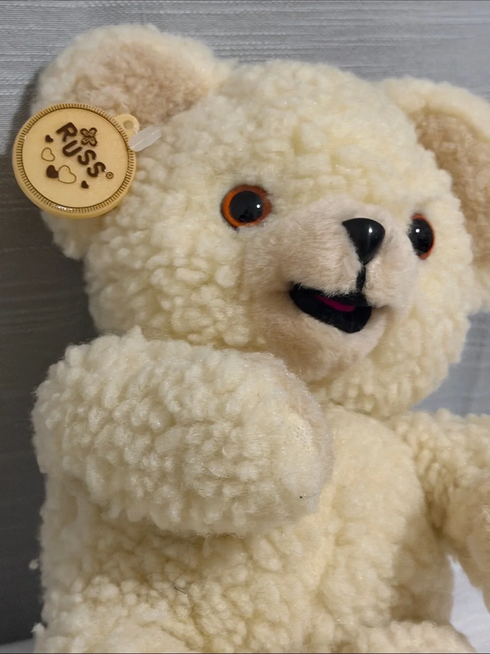 Vintage 1986 Snuggle Teddy Bear Plush Lever Brothers Fabric Softener Russ Soft